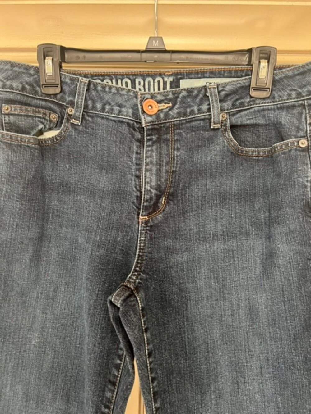 DKNY Soho Bootcut Jeans Womens Dark Wash Blue Denim - Size 12 Regular